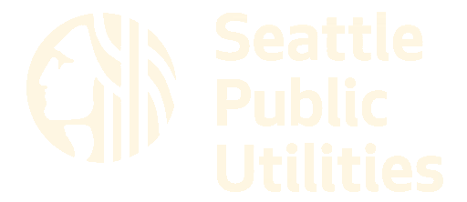 Seattle Public Utilities logo depicting a stylized profile of Chief Seattle