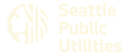 Seattle Public Utilities logo depicting a stylized profile of Chief Seattle