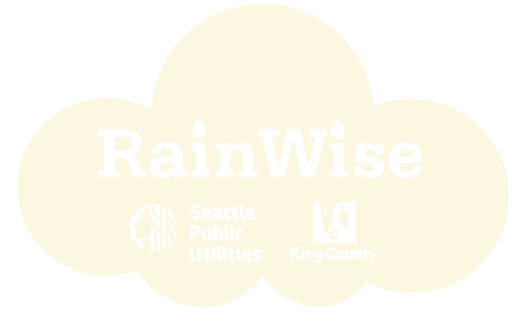 RainWise Seattle/King County Logo in the shape of a cloud