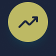 KPI trending trust icon