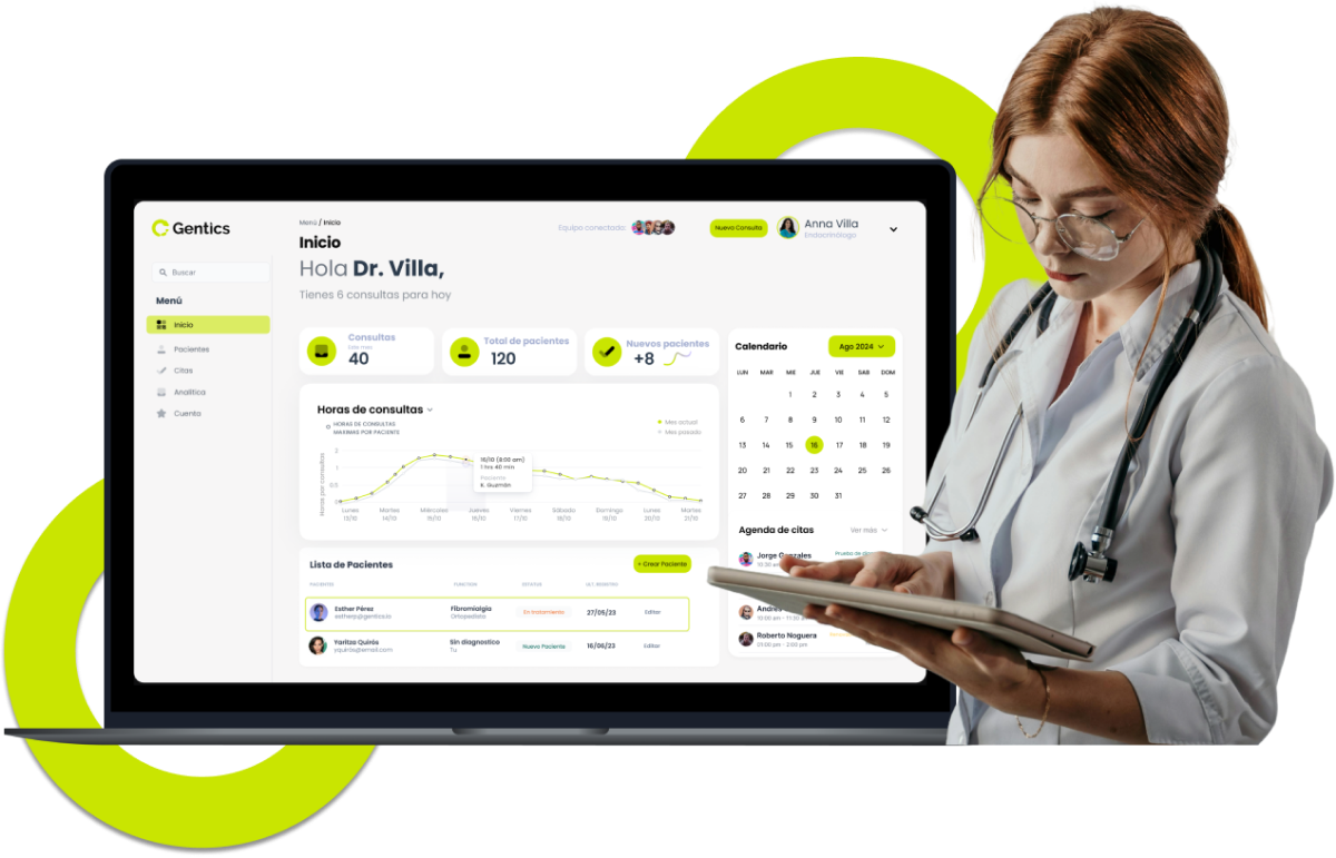 Aplicación Gentics para doctores