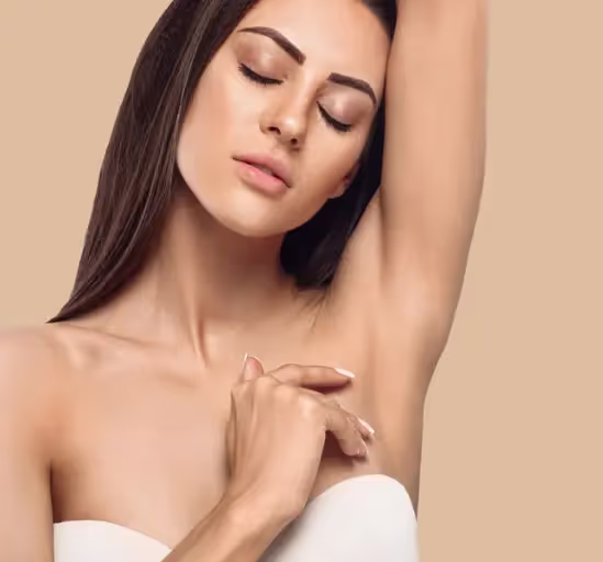 Girl enjoys even toned and Smooth underarm