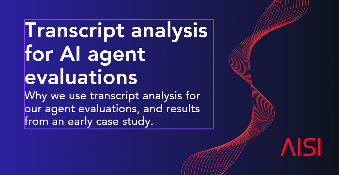 Transcript analysis for AI agent evaluations | AISI Work
