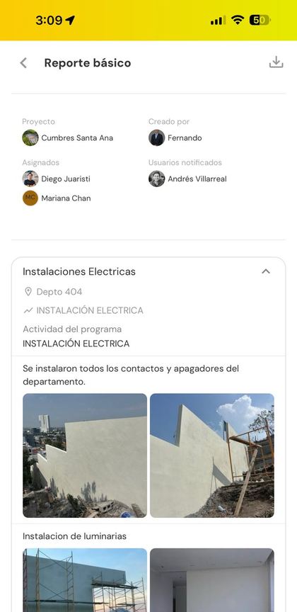 Reporte básico en Buildpeer