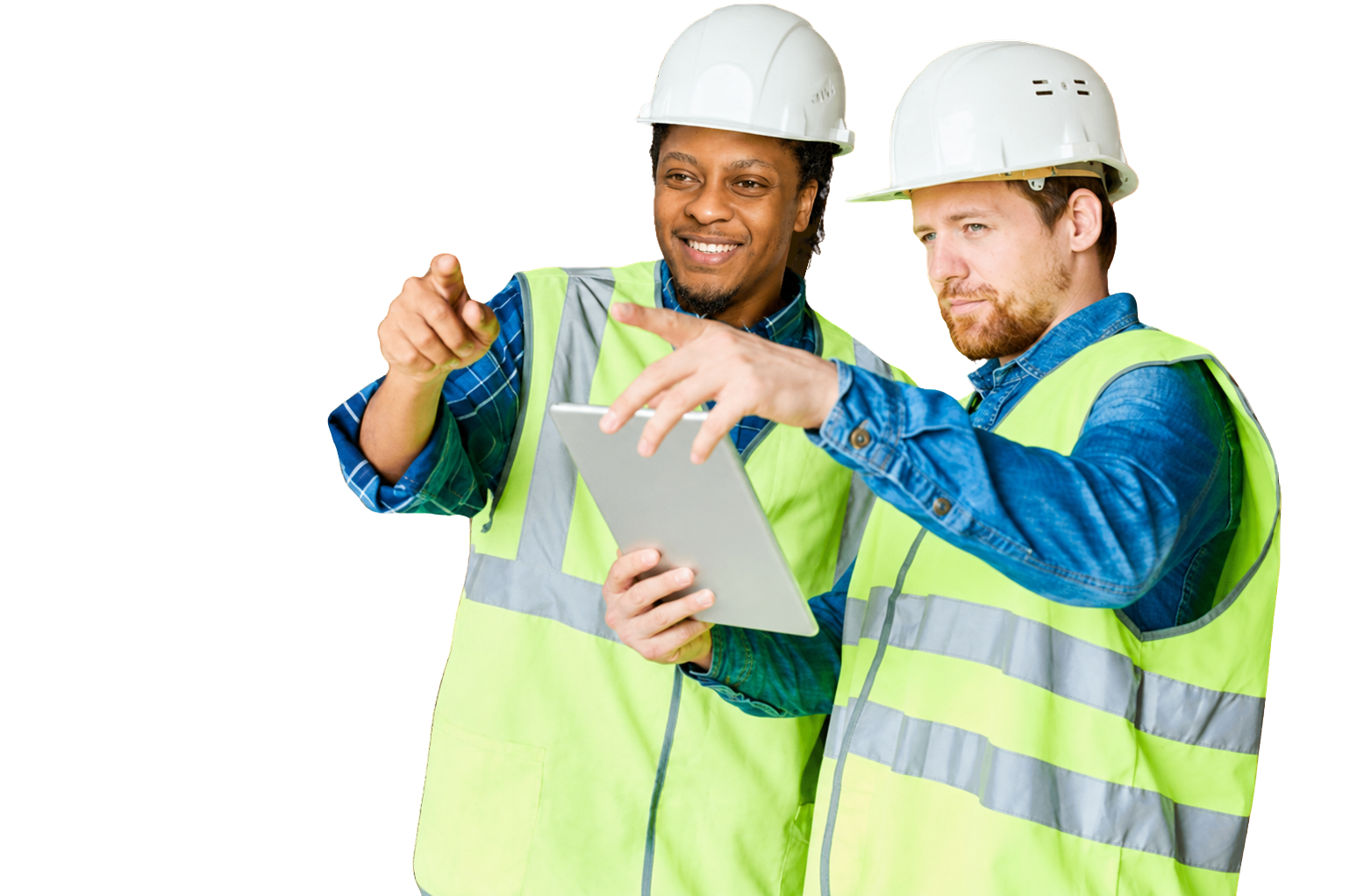 quantity surveyors reviewing plans