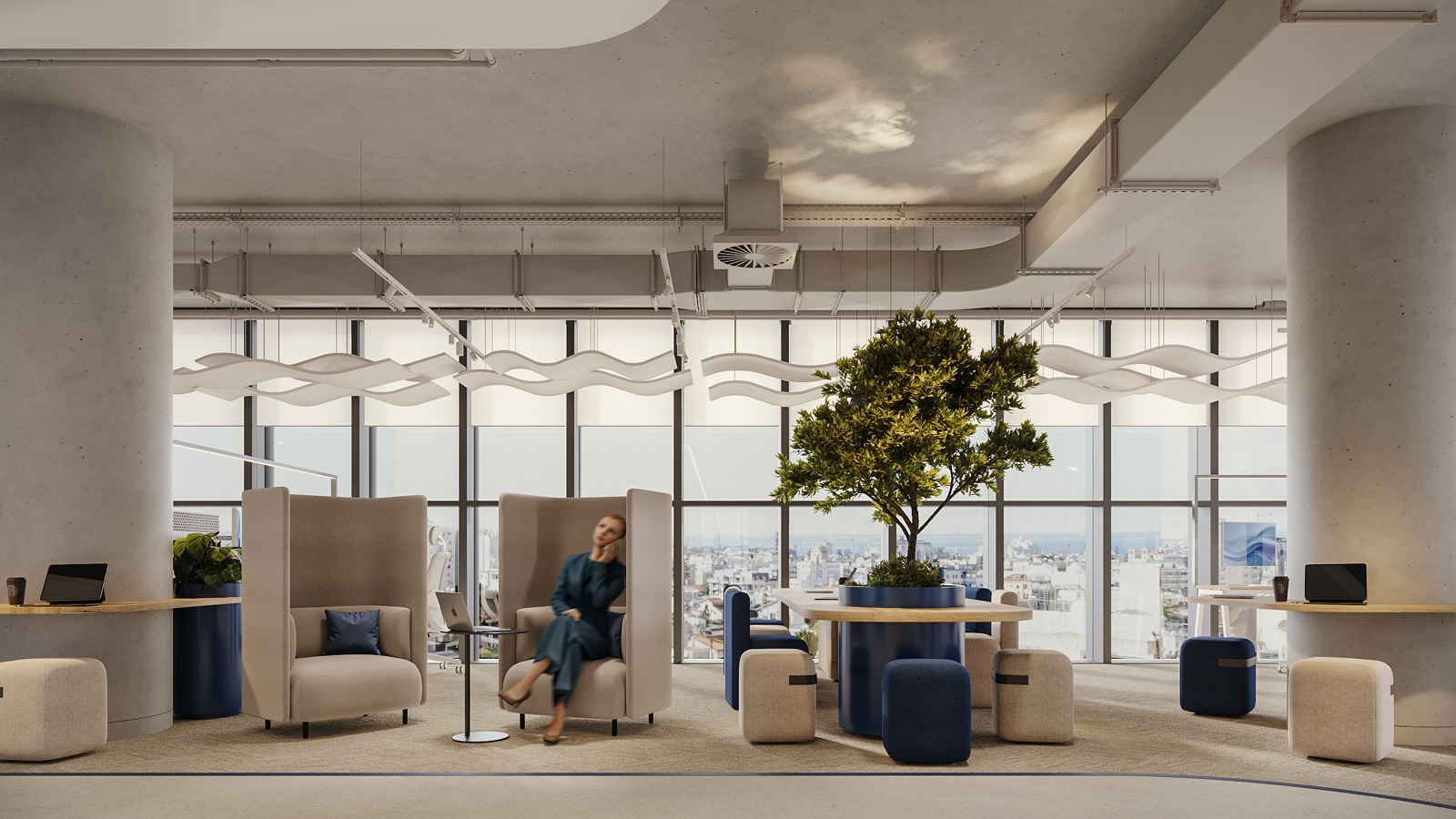 open plan office