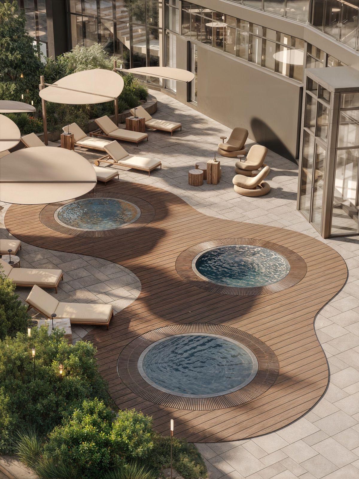 outdoor pools terrace