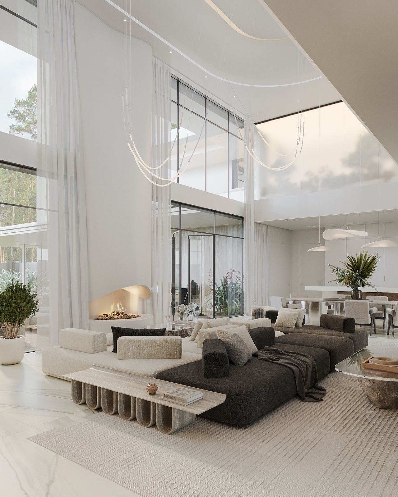 Four Elements interior by COBALT, Cyprus - living room seating