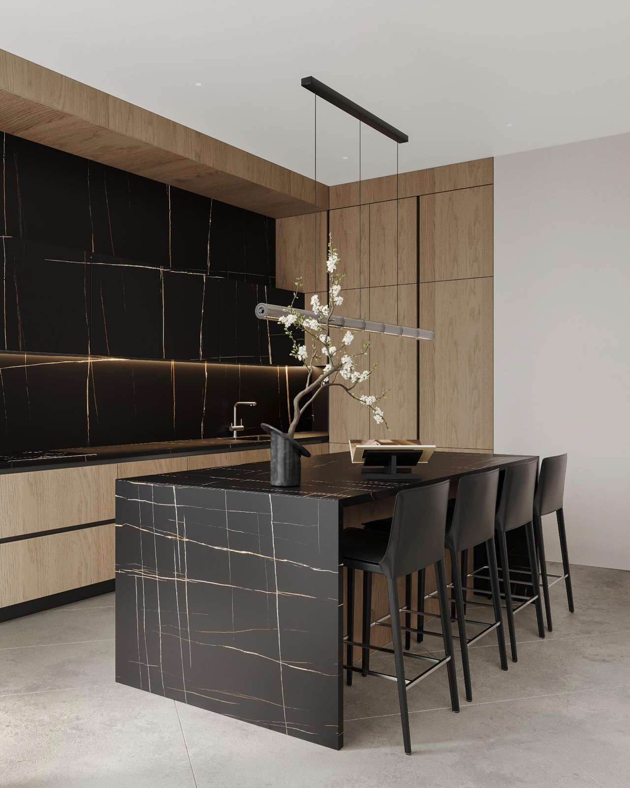 Slopes interior by COBALT, Paphos, Cyprus - kitchen island