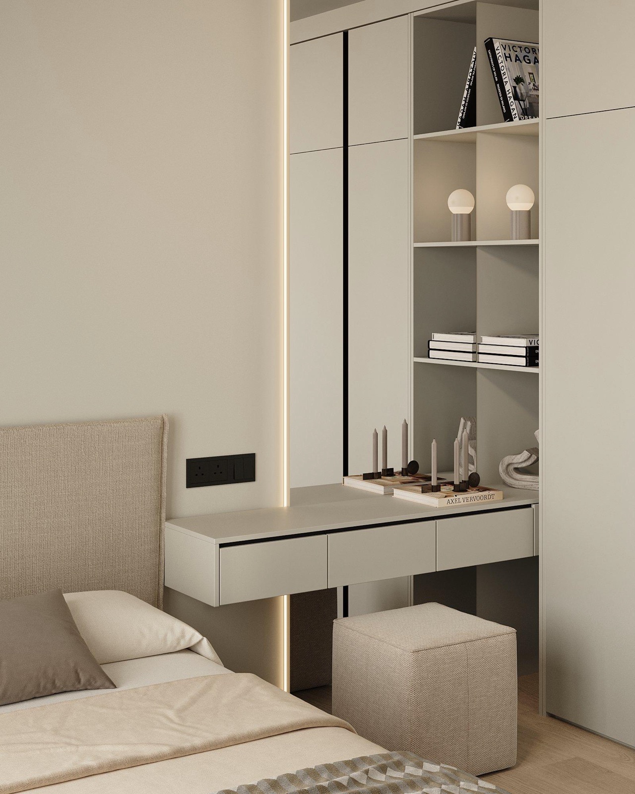 Slopes interior by COBALT, Paphos, Cyprus - bedroom vanity