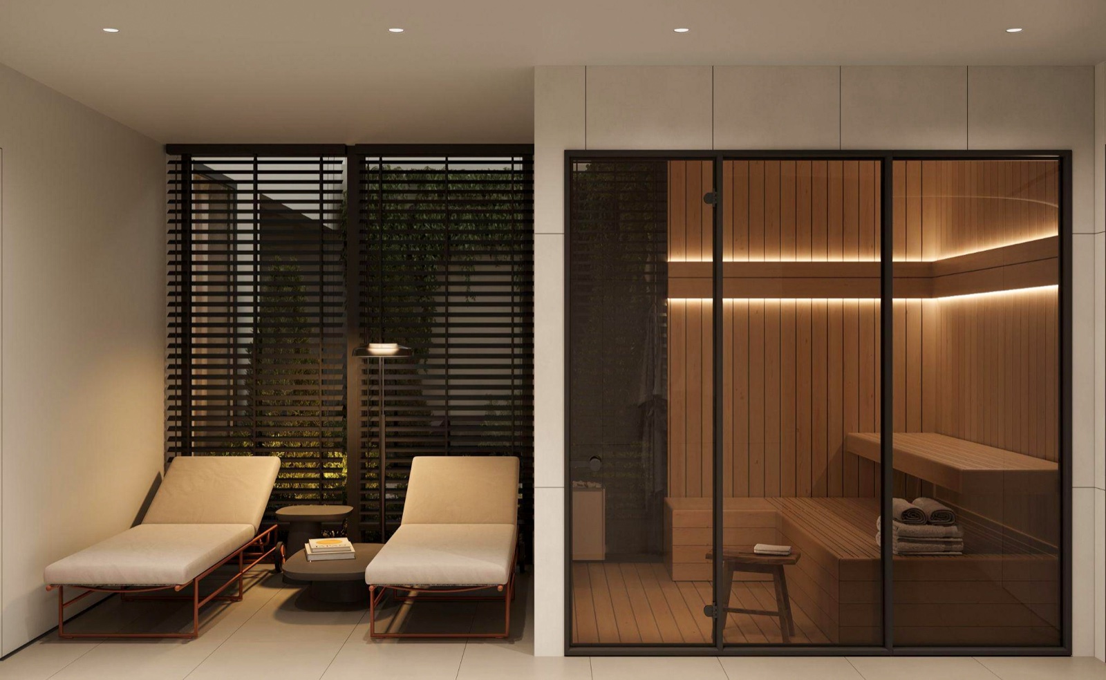 Slopes interior by COBALT, Paphos, Cyprus - spa area with sauna
