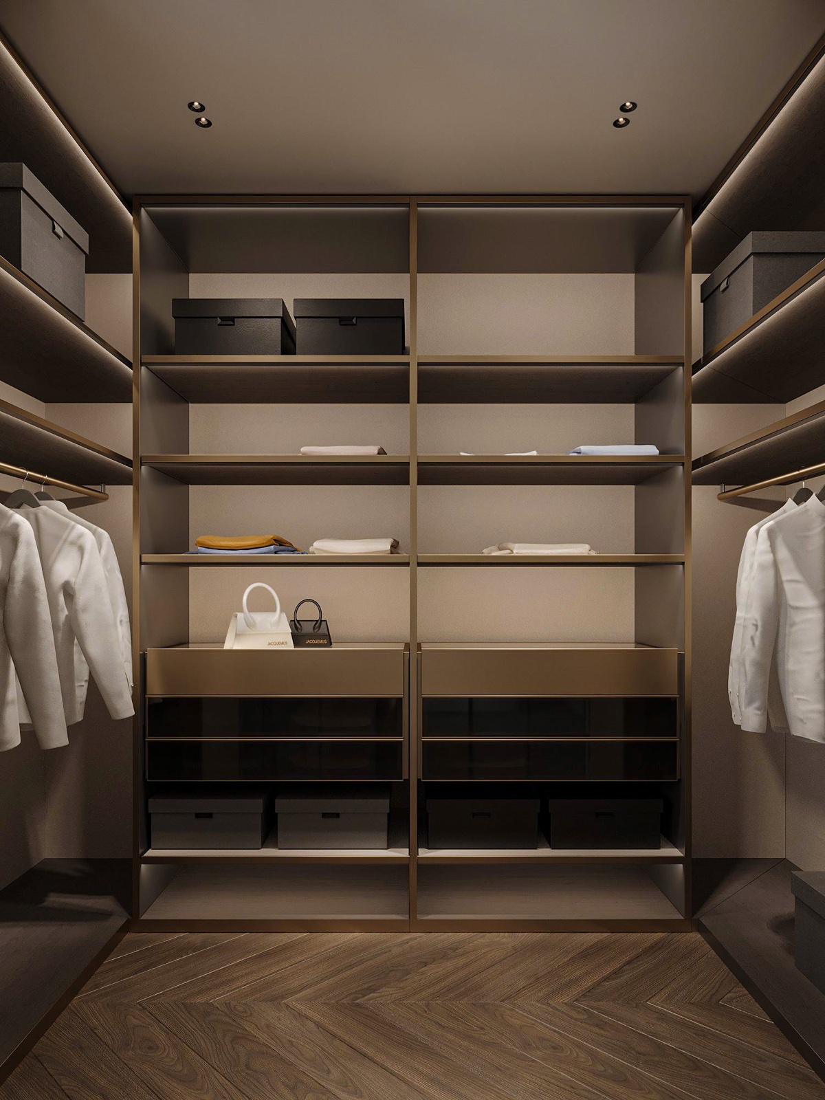 Duplex Apartment interior by COBALT, Limassol, Cyprus - walk-in wardrobe