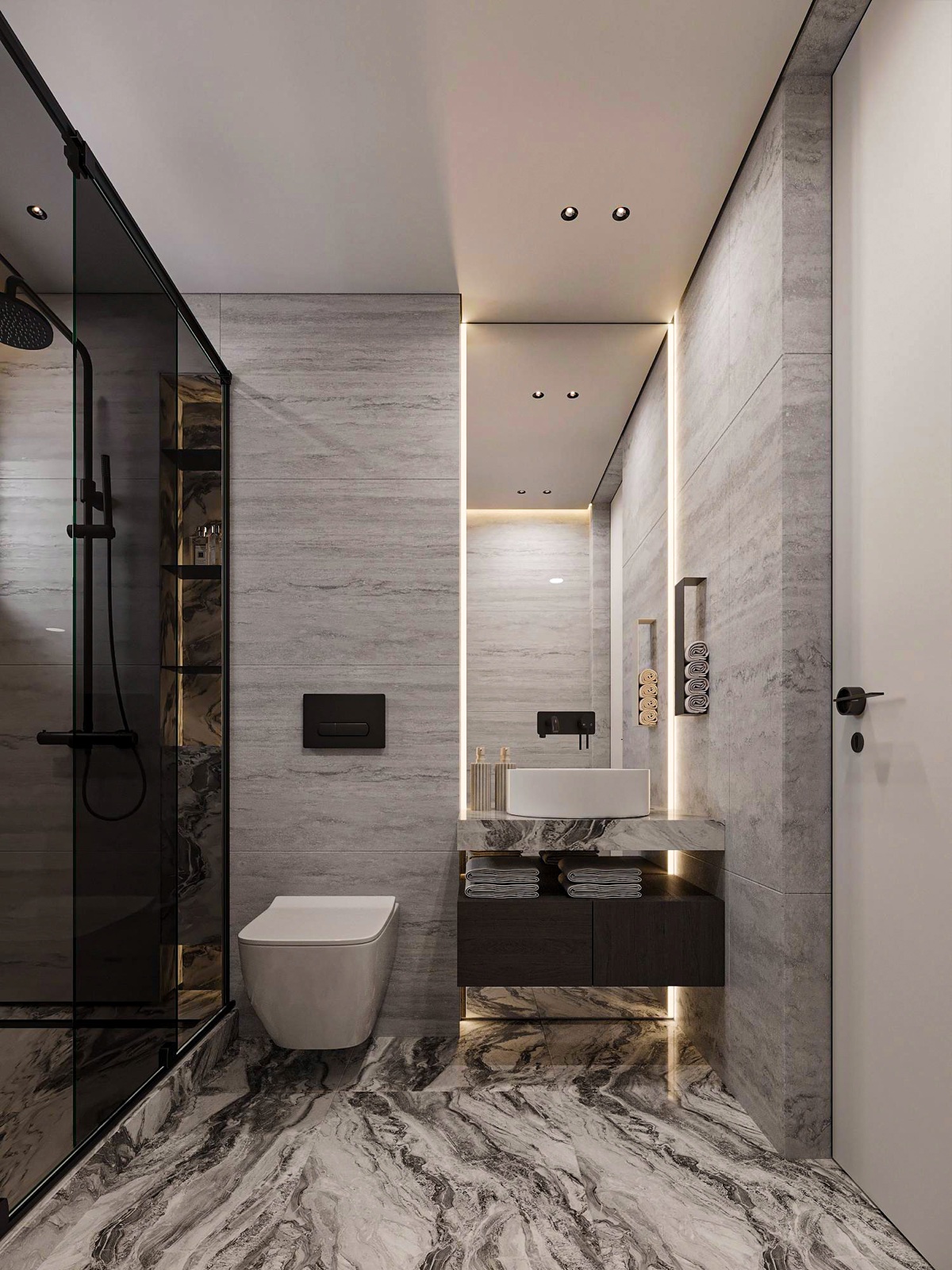 Duplex Apartment interior by COBALT, Limassol, Cyprus - bathroom