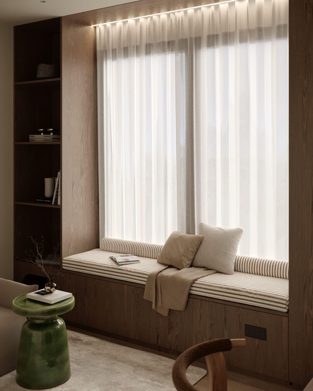 Murano interior by COBALT, Limassol, Cyprus - window reading niche