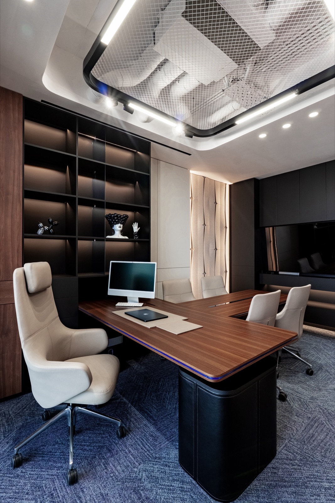 CEO Office interior by COBALT, Paphos, Cyprus - executive desk with lounge chair