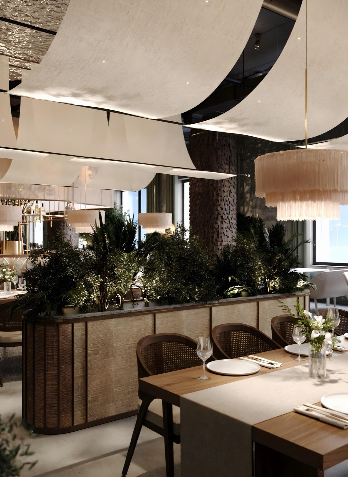 Roof Bar interior by COBALT, Kyiv, Ukraine - event zone detail