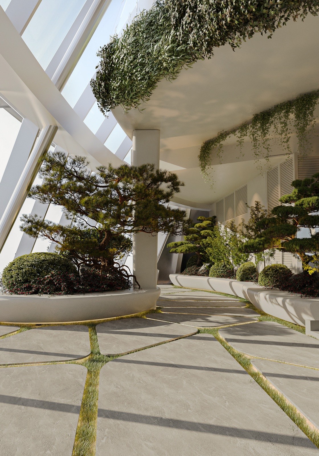 Garden of Dreams by COBALT, Taryan Towers, Kyiv, Ukraine - bonsai terrace