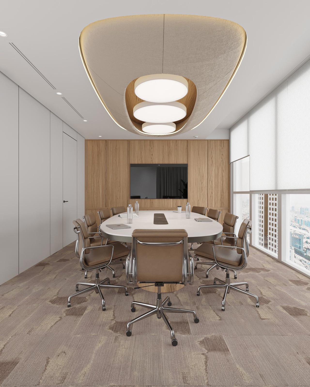 E-commerce Office interior by COBALT, Dubai, UAE - meeting room with an oval table