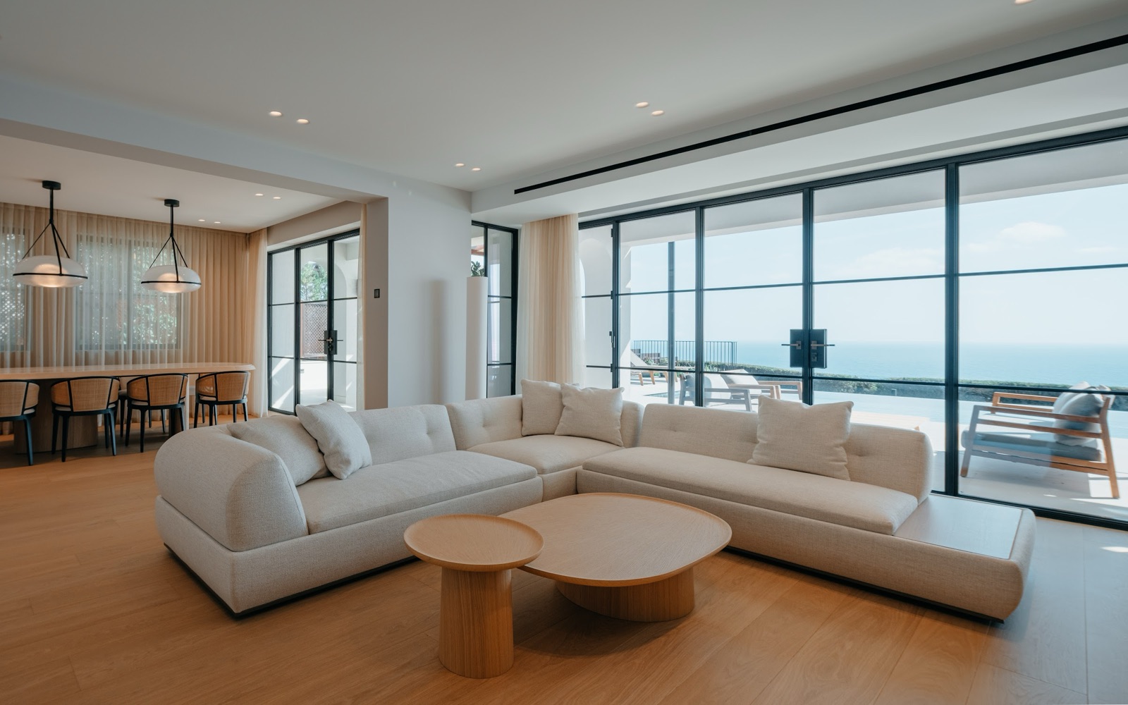 Aphrodite House by COBALT, Aphrodite Hills, Cyprus - living room with panoramic windows