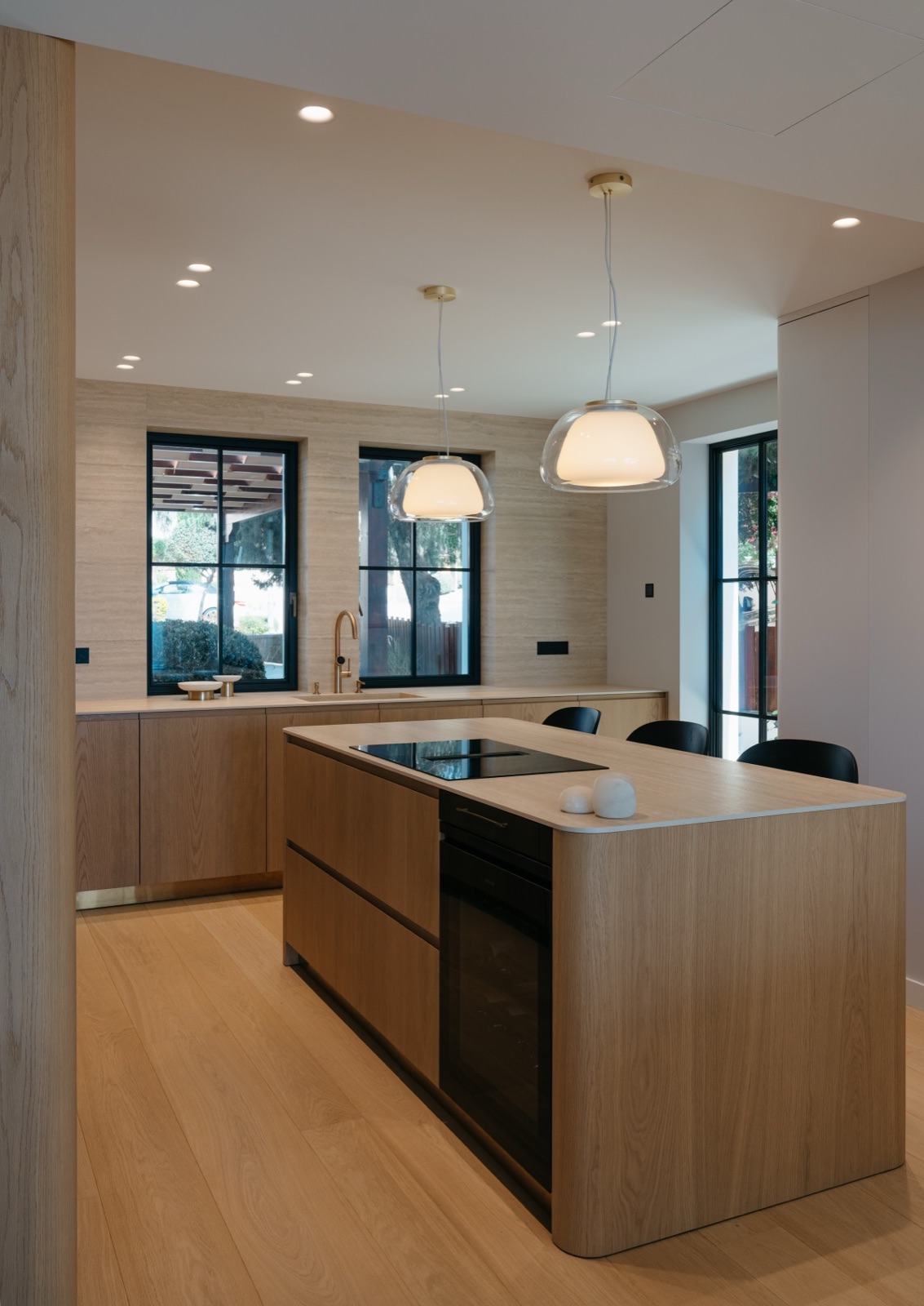 Aphrodite House by COBALT, Aphrodite Hills, Cyprus - kitchen island by the windows