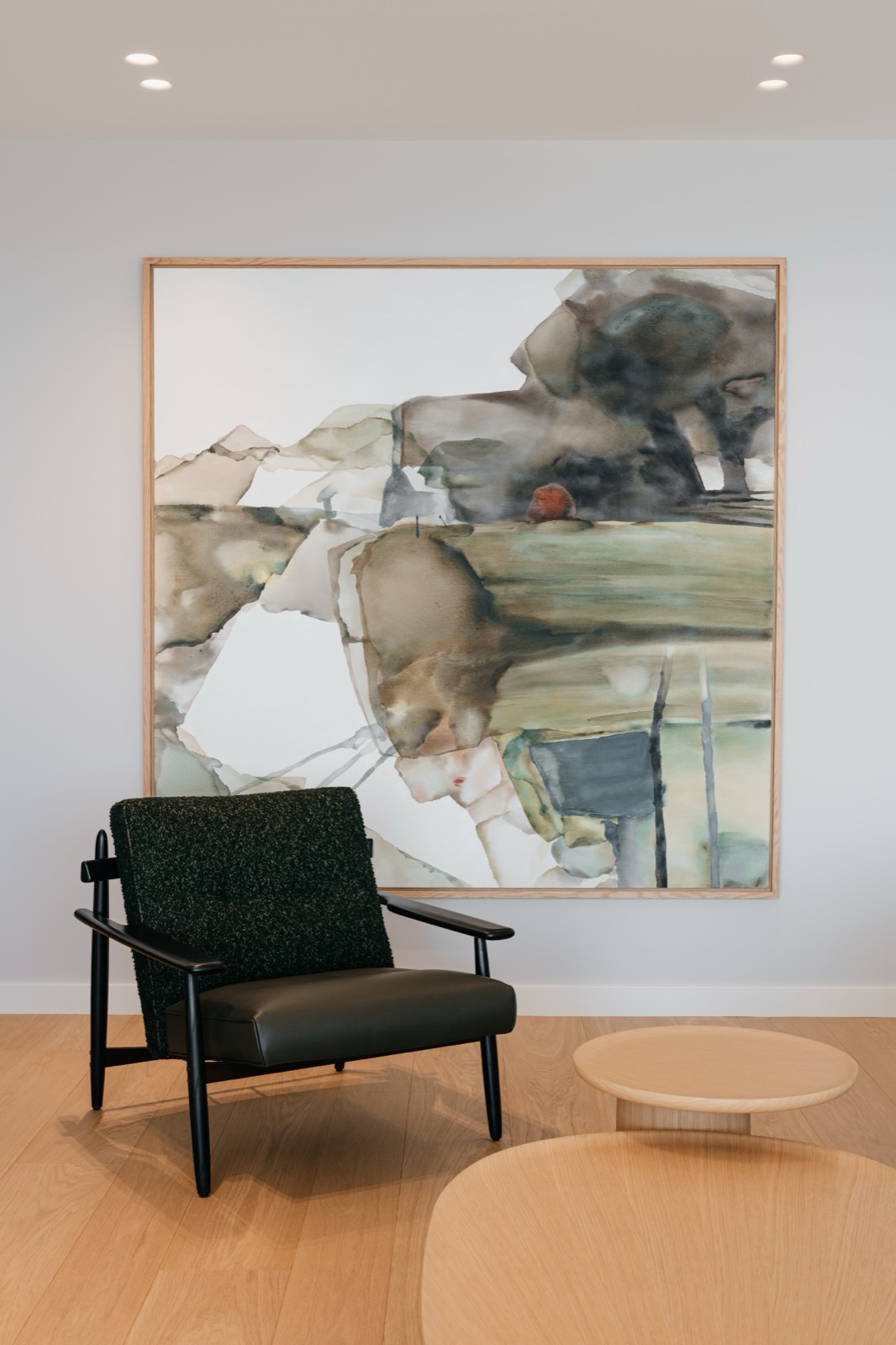 Aphrodite House by COBALT, Aphrodite Hills, Cyprus - artwork and lounge chair