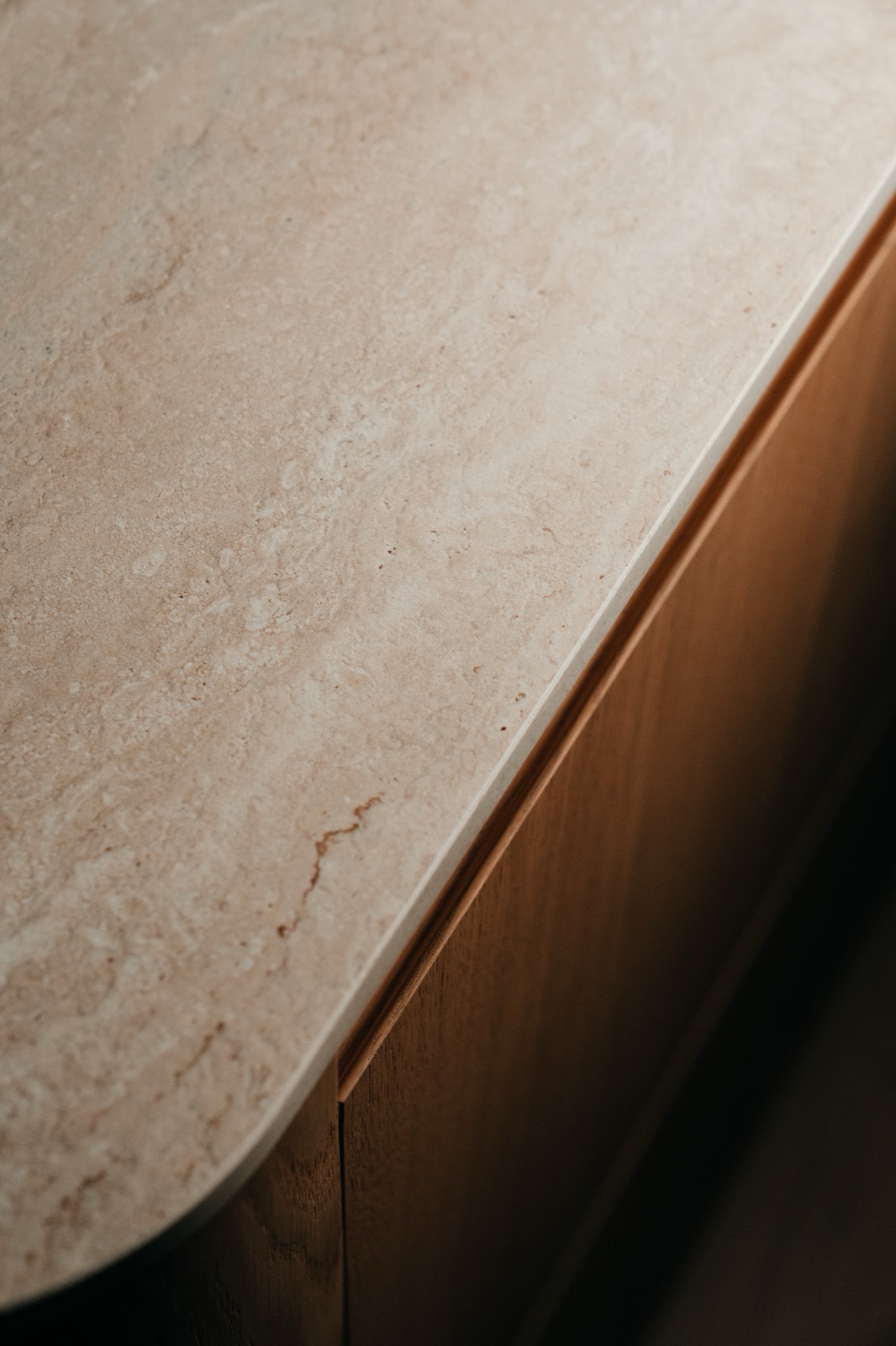 Aphrodite House by COBALT, Aphrodite Hills, Cyprus - stone and wood veneer detail