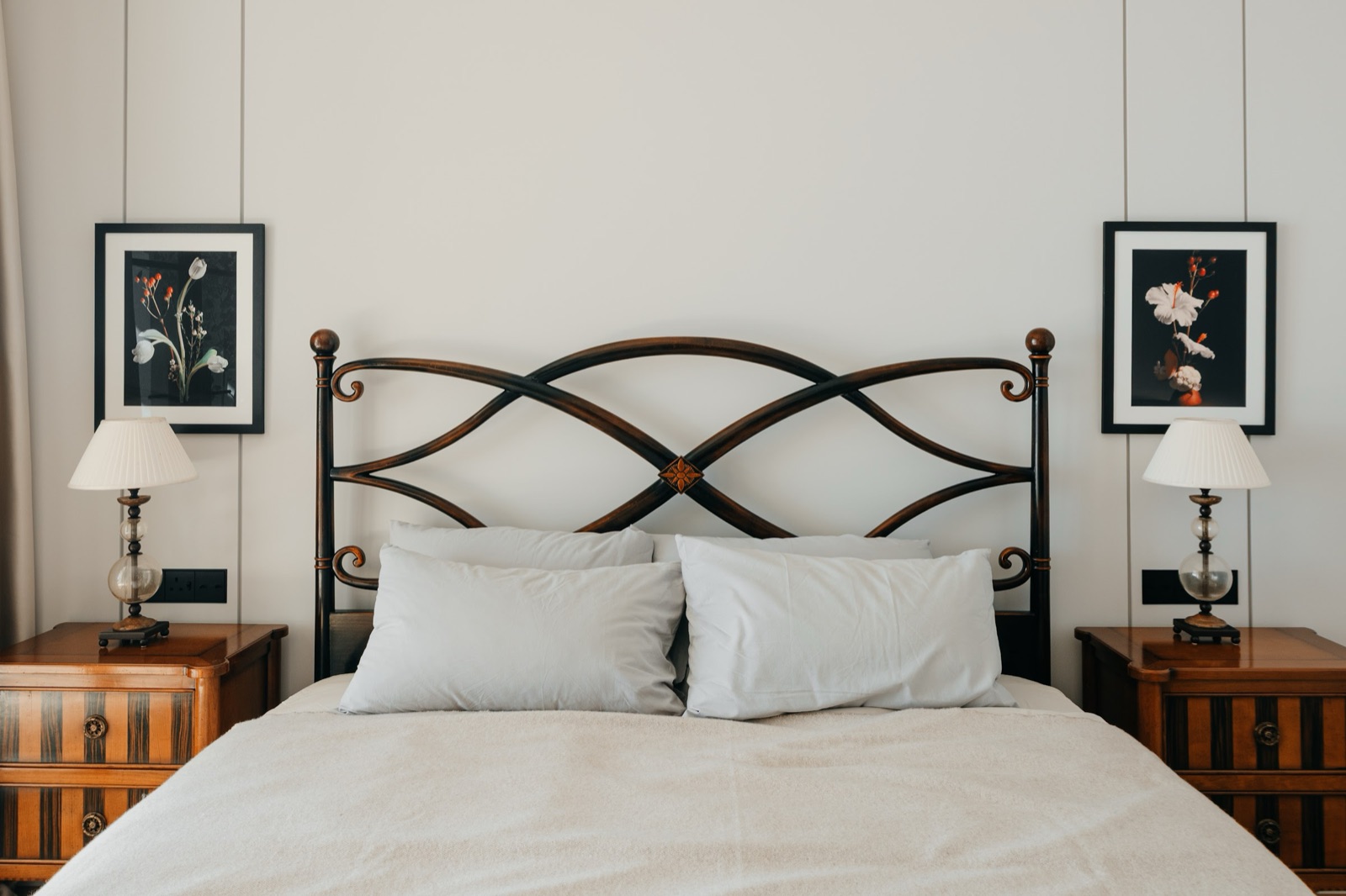 Aphrodite House by COBALT, Aphrodite Hills, Cyprus - bedroom with wrought iron bed