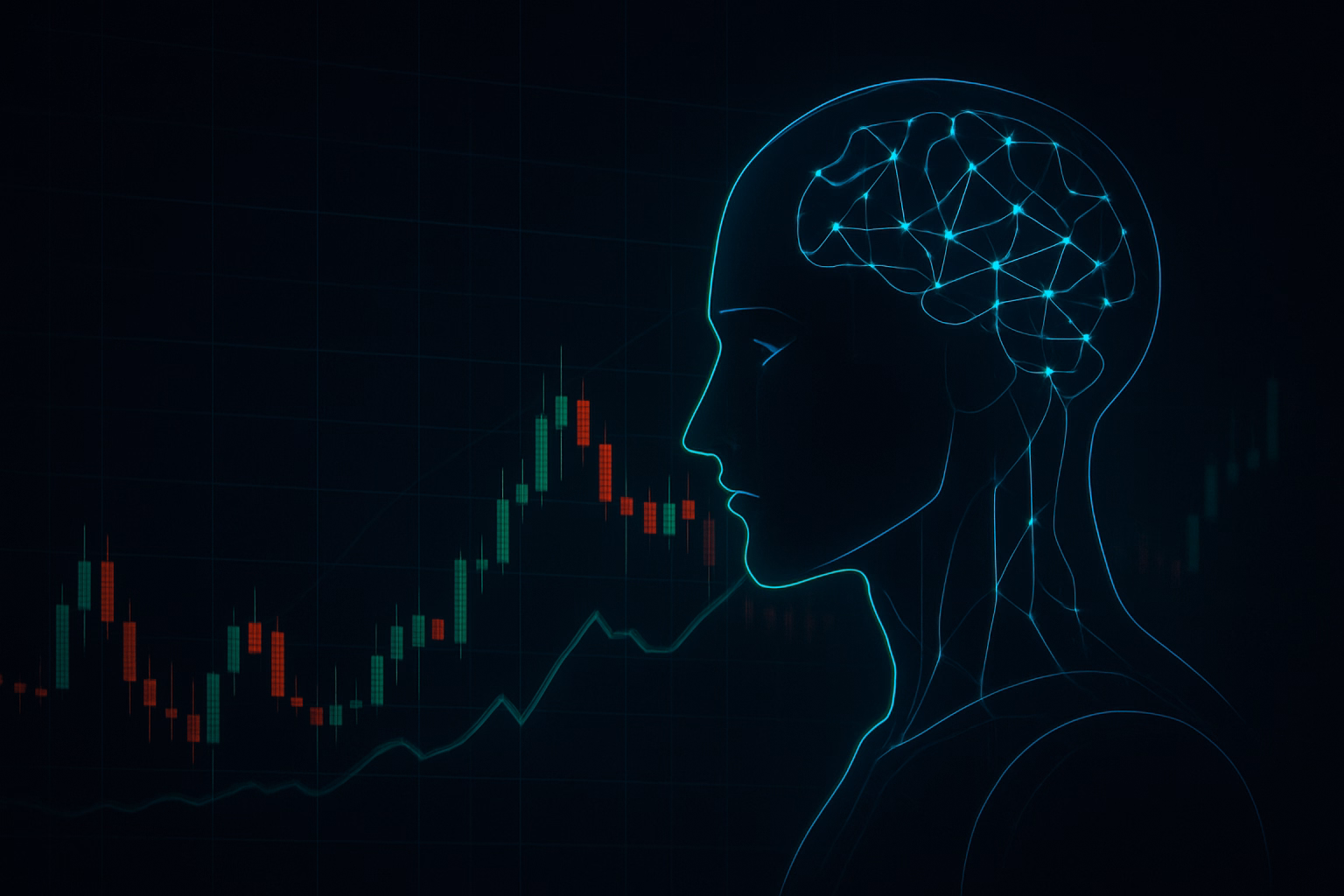 Crypto trading chart with market data