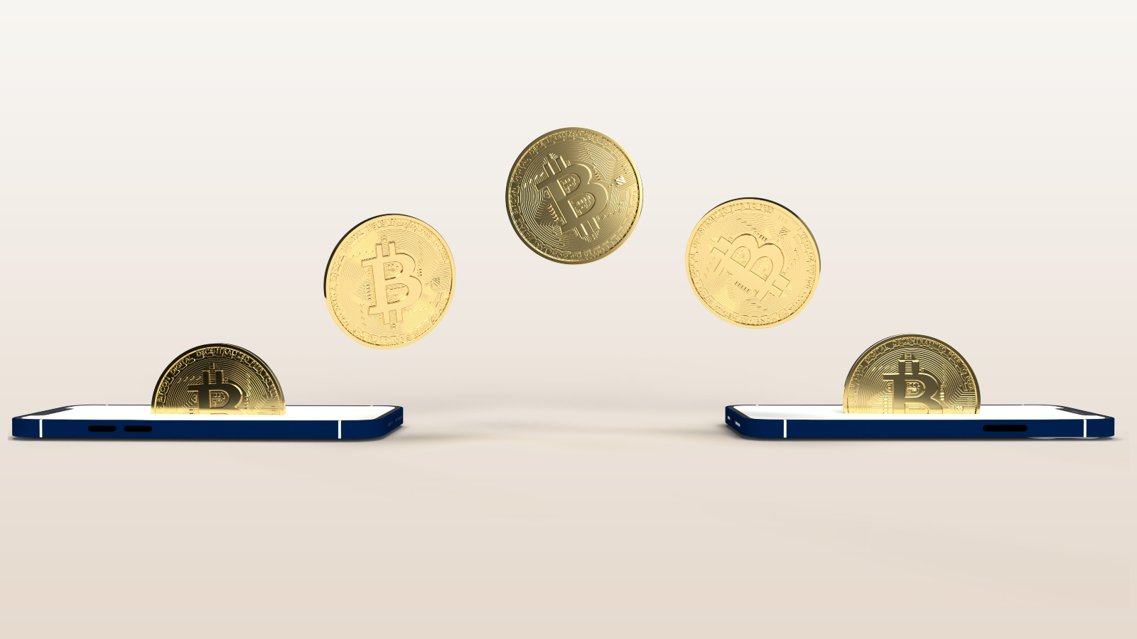 A stack of gold coins are flying through the air.