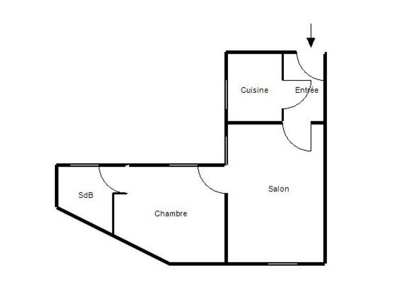 Location appartement de 36m2 à PARIS 14