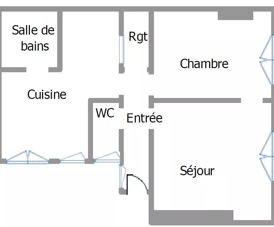 Location appartement de 37m2 à ASNIERES SUR SEINE