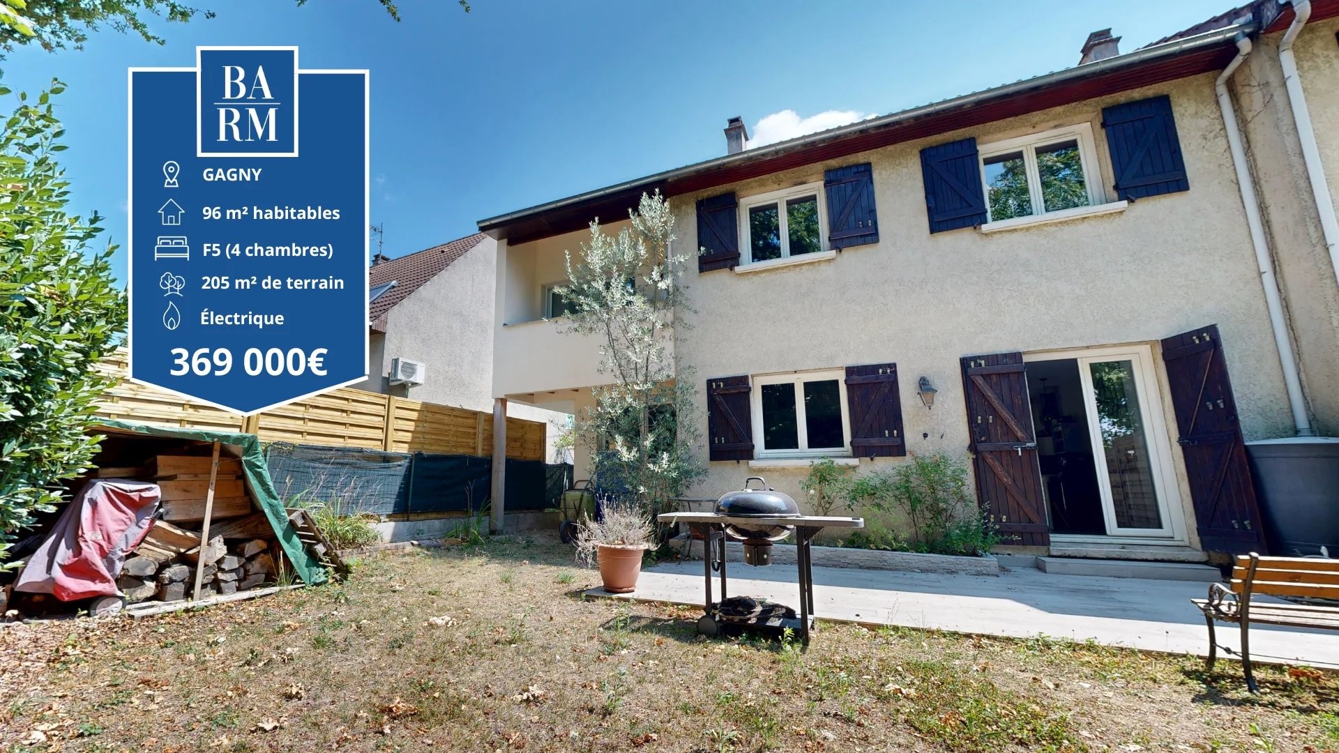 Maison 96 m² avec terrasse Maison Rouge Gagny 93220
