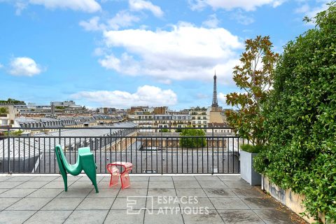 T2 31 m² avec terrasse vue Tour Eiffel Paris 16 Janson de Sailly