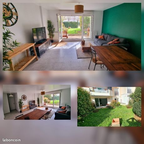 T2 53m² avec jardin 60m² à Poissy proche gare