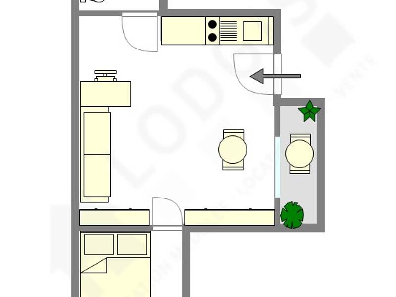 27 sqm apartment for rent in PARIS 19