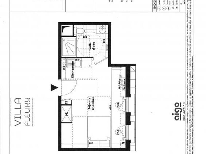 Apartment for rent of 24sqm in VILLENEUVE SAINT GEORGES