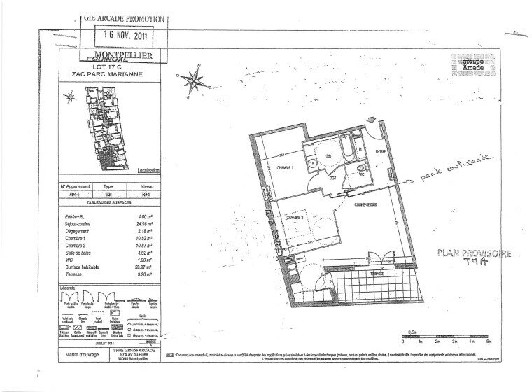 MONTPELLIER - APPARTEMENT T3 - 59.97m2