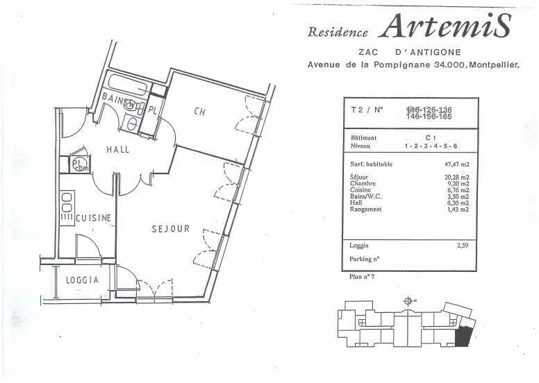 MONTPELLIER - APPARTEMENT T2 - 47.47m2