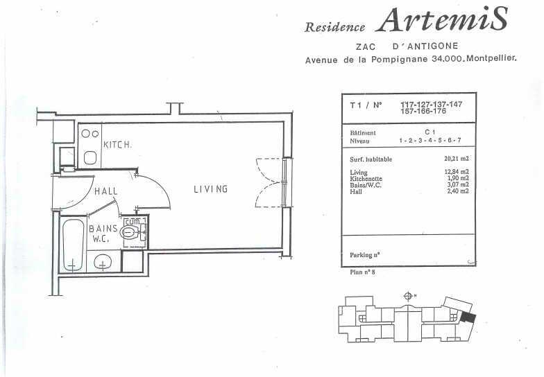 MONTPELLIER - APPARTEMENT T1 - 20.21m2