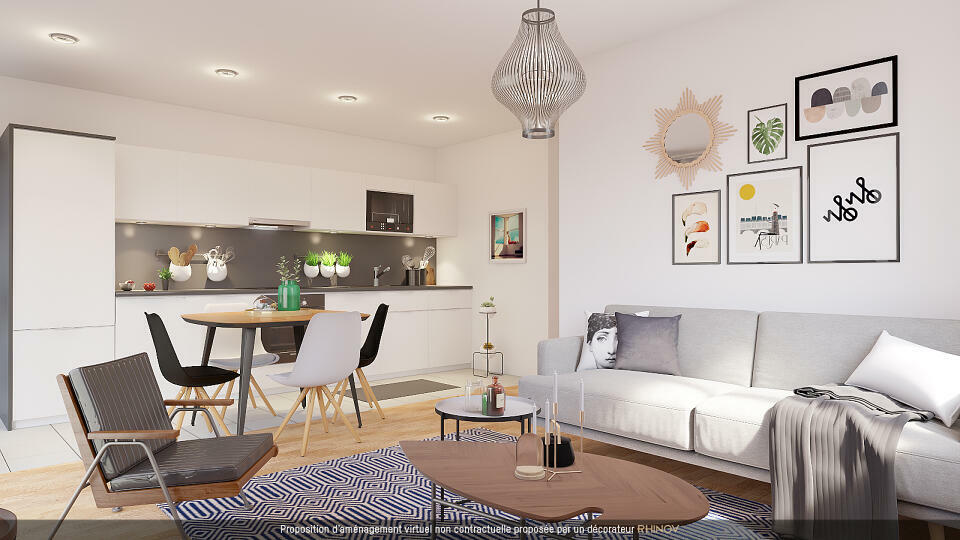 Location appartement de 49m2 à FRANCONVILLE