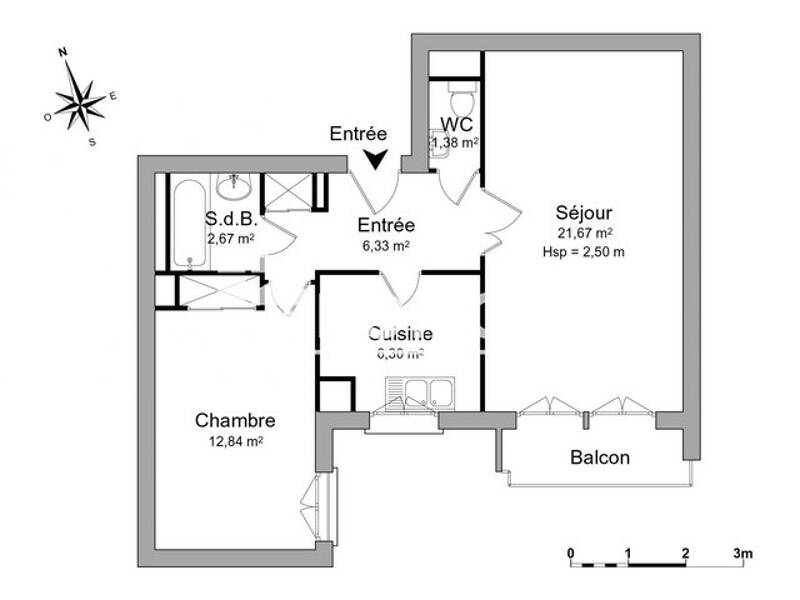 Location appartement de 51m2 à LE PLESSIS ROBINSON