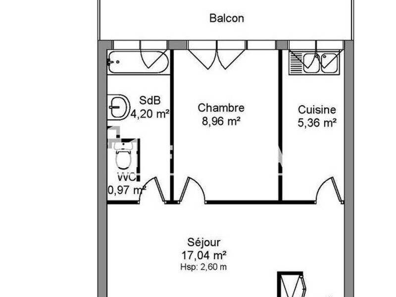 Location appartement de 37m2 à L HAY LES ROSES