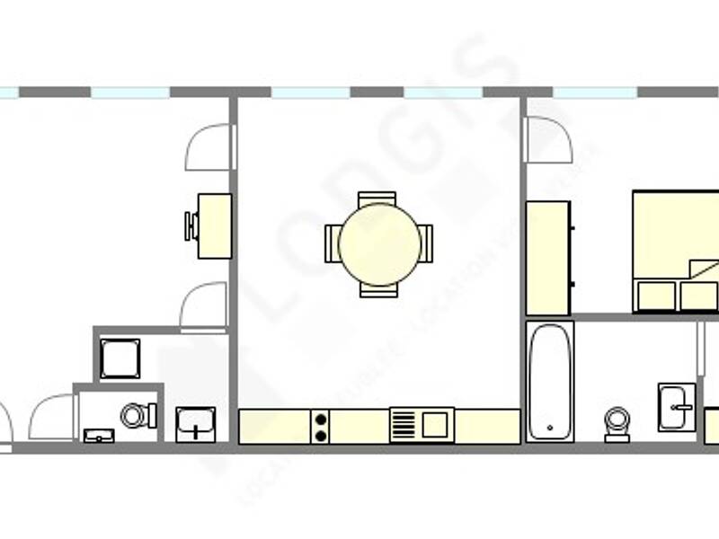 Location appartement de 78m2 à PARIS 1
