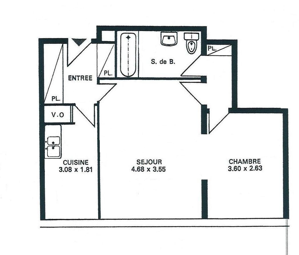 Apartment for rent of 43 sqm in La Garenne-Colombes