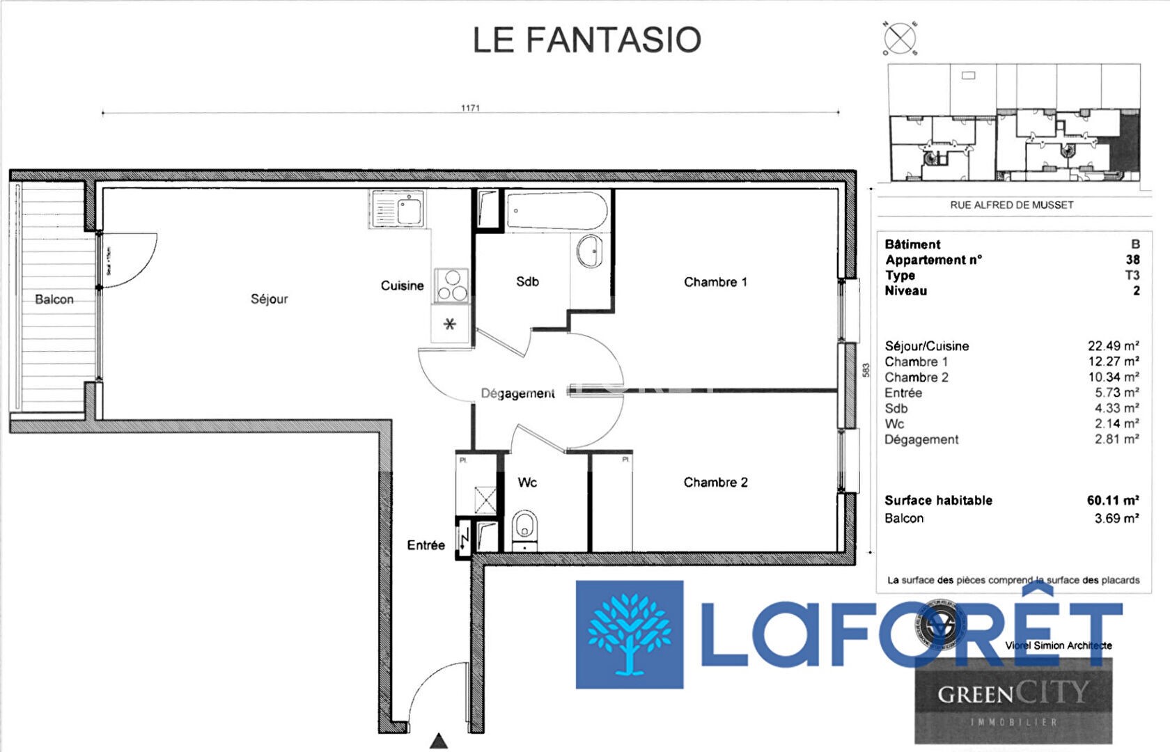 Location appartement de 60m2 à SAVIGNY SUR ORGE