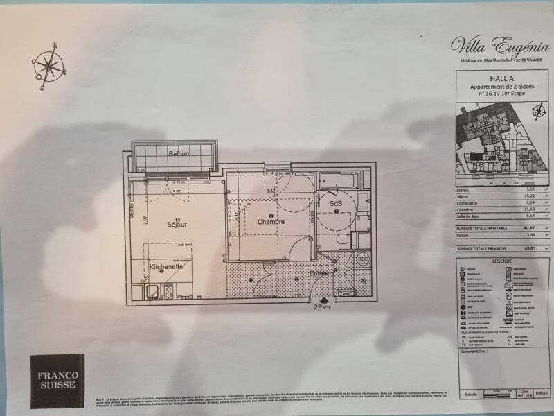 Apartment rental of 40sqm in VANVES.