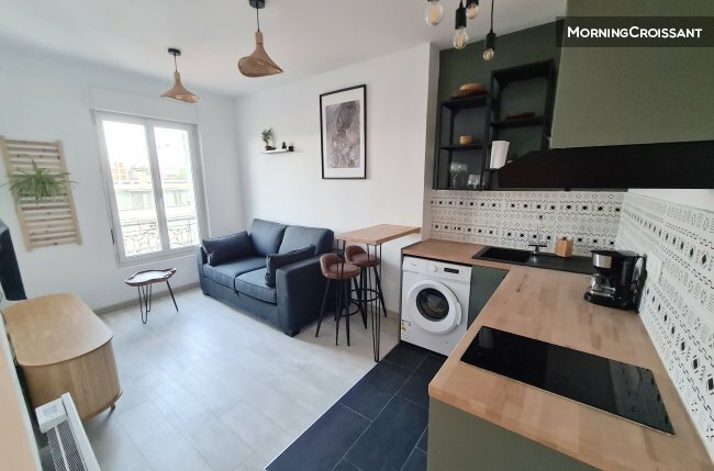 Bright 1-Bedroom 30sqm Open Kitchen Ivry-sur-Seine Near Paris