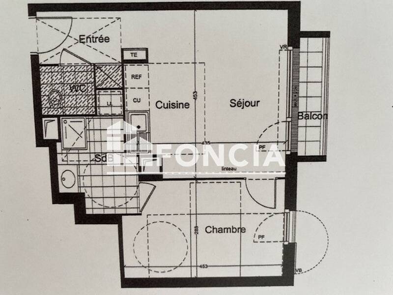Apartment for rent of 42sqm in TAVERNY