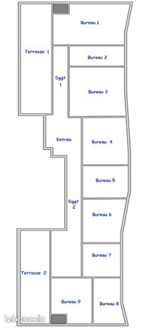 Bright offices with two terraces – Asnières-sur-Seine (near metro)