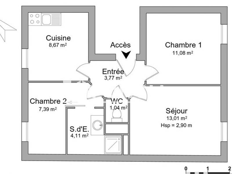 Location appartement de 49m2 à NANCY